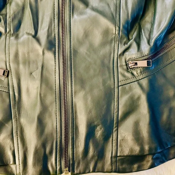 Gilli Forest Green Leather Jacket - Picture 4 of 12